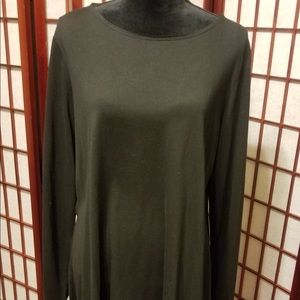 Black shirt dress type blouse-B155